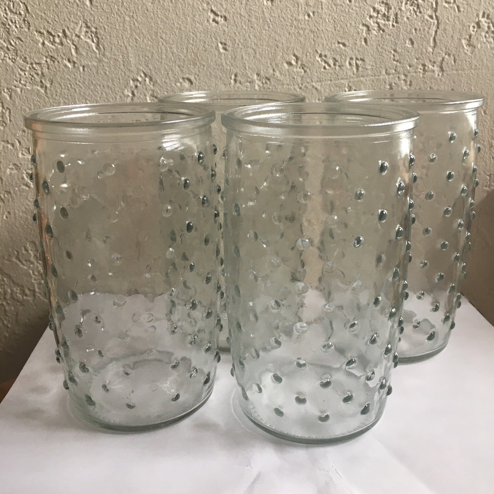 Vintage style Hobnail drinking glasses